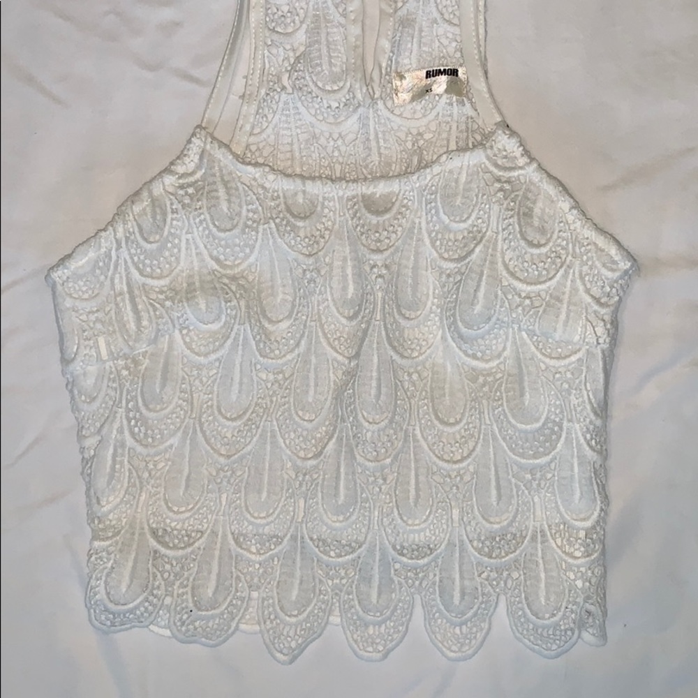 White detailed top